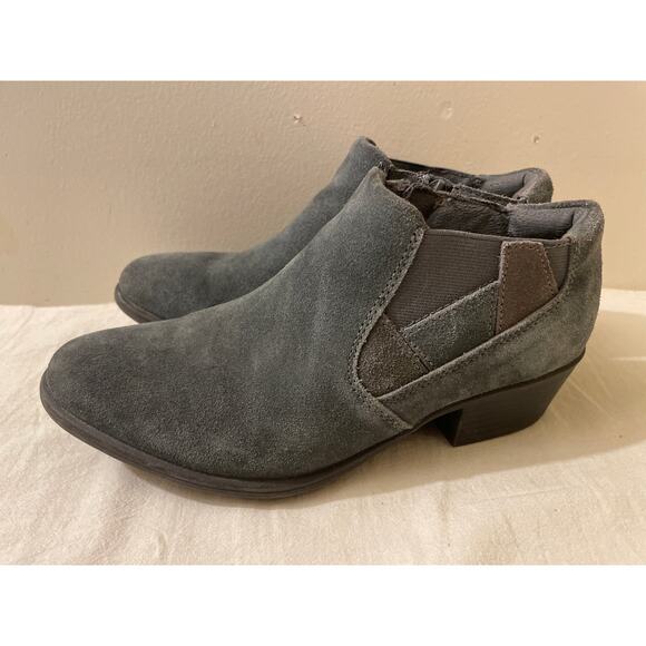 Earth Origins Women's Size 9 Christine Ankle Boots Booties Blue Suede‎ - Picture 3 of 7